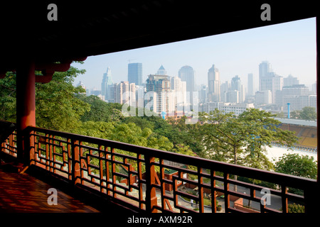 China Guangzhou Kanton Yuexiu Park Zhenhai Tower Aussicht Stockfoto