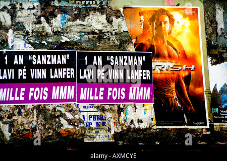 Poster - politische und Kino - "Port Louis", "Mauritius" Stockfoto