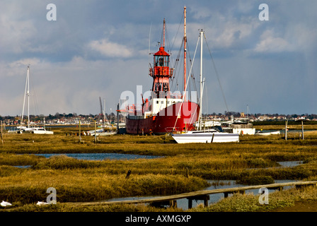 Feuerschiff 15 Schiff 15 günstig bei Tollesbury Marina in Essex. Stockfoto