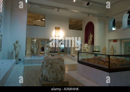 Exponate aus der Römerzeit-Website von Leptis Magna Galerie 9 in der Jamahiriya Museum Green Square Tripoli Libyen Stockfoto