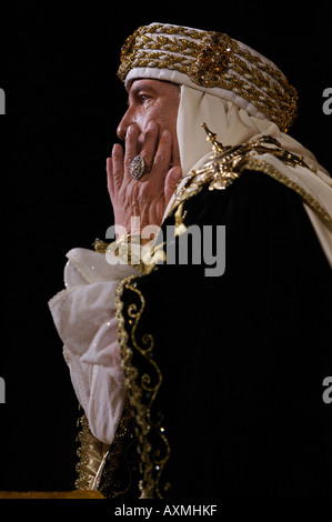 Mauren und Christen kämpfen es heraus in Pollensa, Mallorca Stockfoto