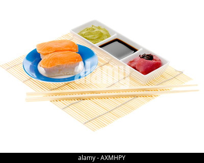 Akashi Lachs Sushi Stockfoto