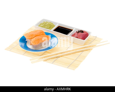 Akashi Lachs Sushi Stockfoto