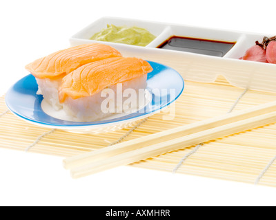 Akashi Lachs Sushi Stockfoto