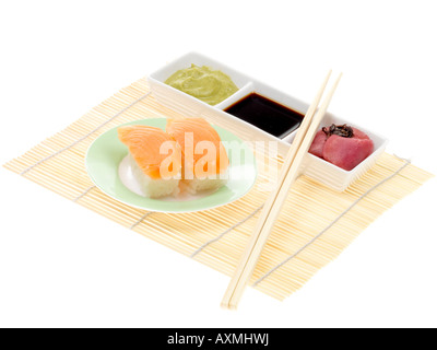Akashi Lachs Sushi Stockfoto