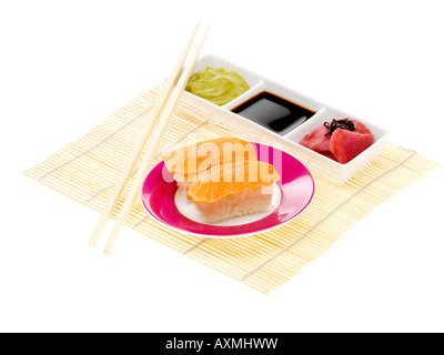 Akashi Lachs Sushi Stockfoto
