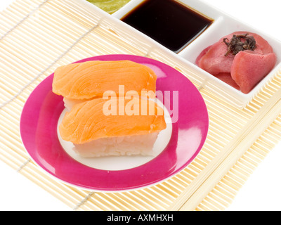 Akashi Lachs Sushi Stockfoto