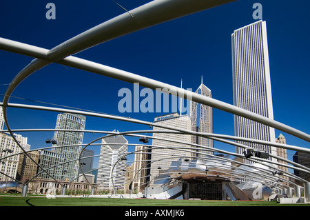 Pritzker Pavilion im Millennium Park Chicago Illinois USA Stockfoto