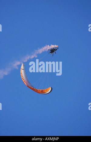 Paramotor Kunstflug Wanaka Neuseeland Südinsel Stockfoto