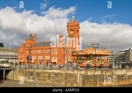 Das Pierhead Gebäude, ehemaliger Sitz der Bute Dock Company in Cardiff Bay. Stockfoto