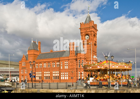 Das Pierhead Gebäude, ehemaliger Sitz der Bute Dock Company in Cardiff Bay. Stockfoto