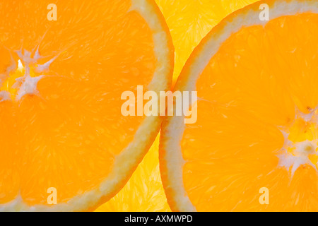 Nahaufnahme von Orangenscheiben Stockfoto