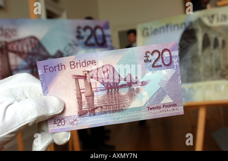 BANK OF SCOTLAND STELLT EINE NEUE SERIE VON BANKNOTEN Stockfoto