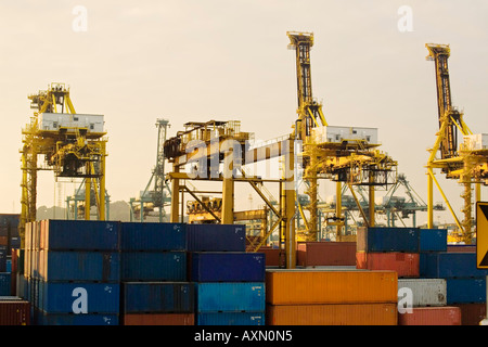 Keppel Harbour Hafen von Singapur Tanjong Pagar Singapur Stockfoto