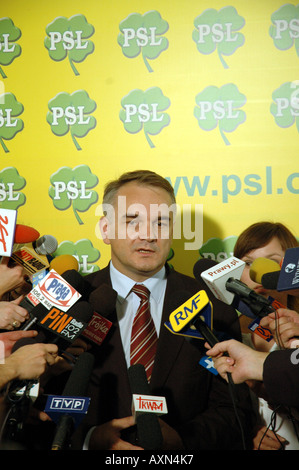 Waldemar Pawlak - ehemalige polnische Ministerpräsident - Polskie Stronnictwo Bauernpartei Partei (Bauernpartei) Stockfoto