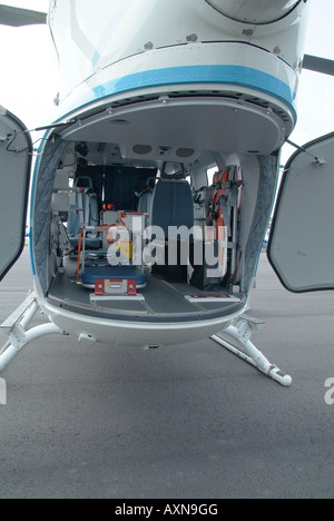 Innere des Eurocopter EC 145 Rettungshubschrauber Stockfoto