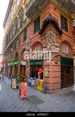 Italien Ligurien Genua Genova Straße Ecke Schrein Stockfoto