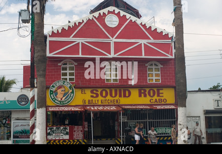 Restaurant El Squid Roe bar Plaza Cabo San Lucas Baja California Mexiko Stockfoto