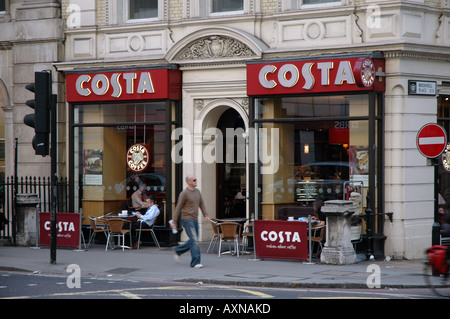 Costa Coffee Bar bei Farringdon Road und Bridewell Platz in London, UK Stockfoto