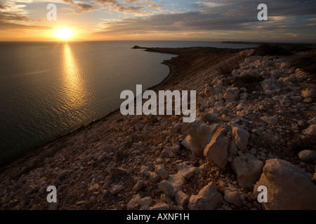 Blick vom Eagle Bluff Aussichtspunkt Peron Halbinsel südlich von Denham Western Australien WA Stockfoto