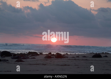 Pazifische Sonnenuntergang an der Playa El Zonte El Salvador Stockfoto