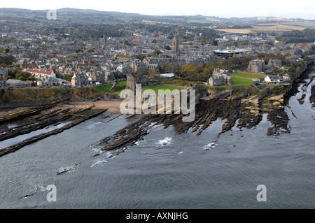 Luftaufnahme von St. Andrews in Fife Schottland Stockfoto