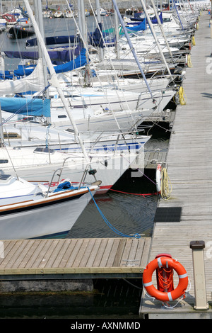 Yachten in der Marina, gefesselt Troon, Ayrshire, Schottland Stockfoto