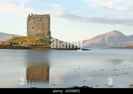 Castle Stalker Loch Linnhe Port Appin Schottland Stockfoto