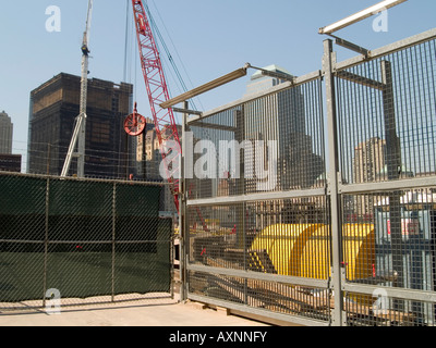 Bauarbeiten auf dem Gelände des World Trade Center Ground Zero in New York City USA Stockfoto