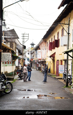 Synagoge Straße "Jew Town" Cochin Kochi Kerala in Südindien Stockfoto
