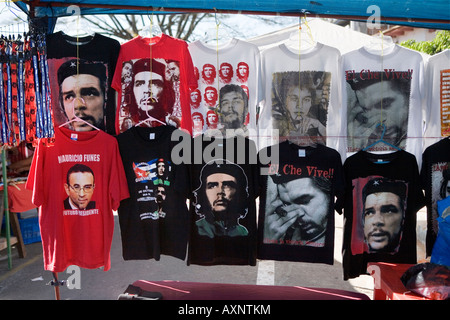 Che Guevara t-Shirts t-Shirts linke verursacht Fmln Juayua El Salvador Stockfoto