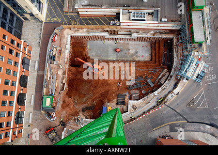 Bauarbeiten für 11 Brindleyplace Birmingham England UK Stockfoto