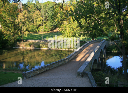 Die untere Brücke (Burnside Brücke) in Antietam National Battlefield, Sharpsburg, Maryland. Stockfoto