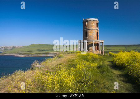 Clavell Tower auf die rührende Kimmeridge Bucht, Dorset Stockfoto