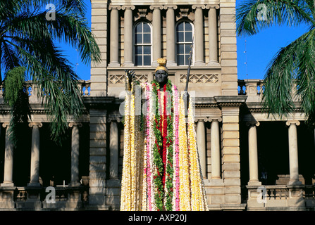 König Kamehameha Statue Honolulu Oahu Hawaii USA Stockfoto