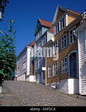 Gamle Bergen, Bergen, Hordaland, Norwegen Stockfoto