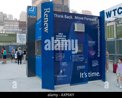 Die Website der Ground Zero in New York City USA Stockfoto