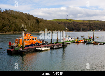 Die RNLI-Rettungsboot Maurice und Joyce Hardy vertäut am Fowey Cornwall England UK Stockfoto