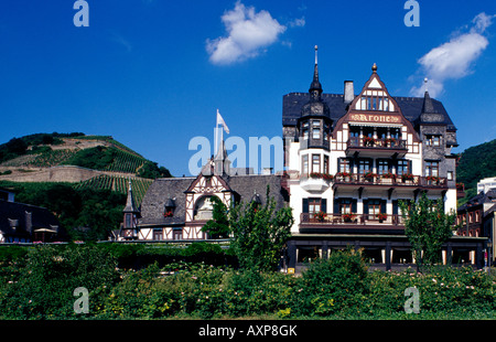 Hotel Krone Assmannshausen, Rheingau, Hessen, Deutschland Stockfoto