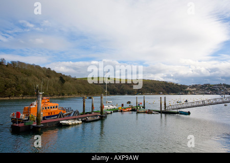 Die RNLI-Rettungsboot Maurice und Joyce Hardy vertäut am Fowey Cornwall England UK Stockfoto