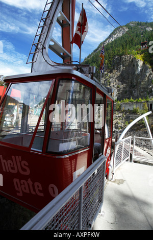 Die Seilbahn am Hells Gate auf dem Fraser River in der Nähe von Hope in British Columbia, Kanada Stockfoto