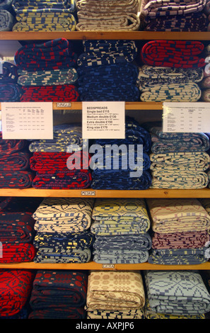 Heimtextilien Shop Trefriw Woollen Mühle North West Wales Stockfoto