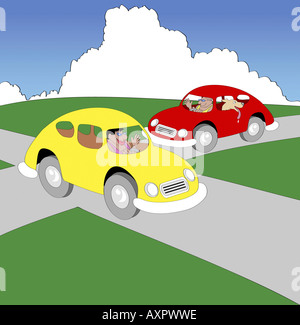 Kreuzung 2004 Linda Geschäftführer (20. C. American) Computergrafik Stockfoto