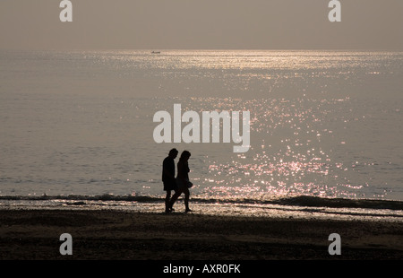 Paar am Strand Stockfoto