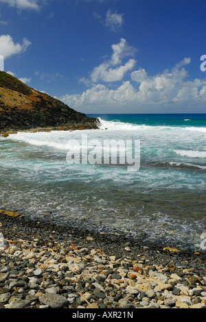 Blick auf die Pasaje de San Juan aus dem Las Cabezas de San Juan Nature Center in Fajardo, Puerto Rico Stockfoto