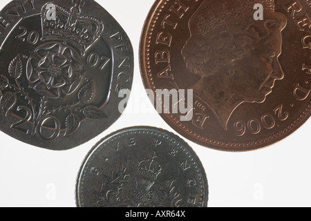 Britische Münzen Stockfoto