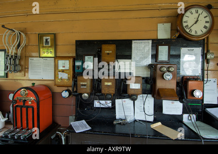 Das Stellwerk am Bahnhof Bridgnorth auf die Severn Valley Railway Stockfoto