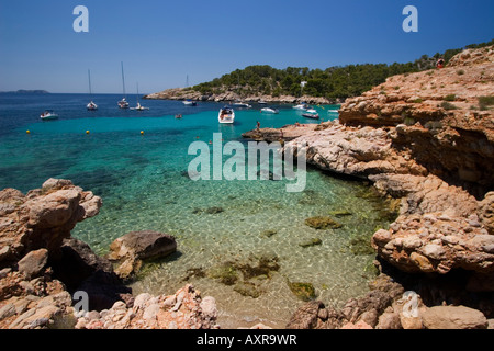 Ibiza Strand Cala Salada Stockfoto