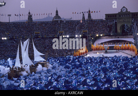 Eröffnung der Zeremonie "Olympischen Spiele" Barcelona "la Fura Dels Baus" Stockfoto