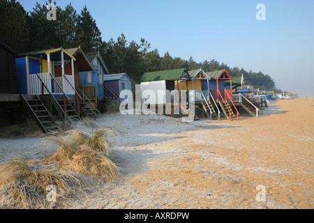 Frostigen Sand. Wells-Next-the-Sea Stockfoto